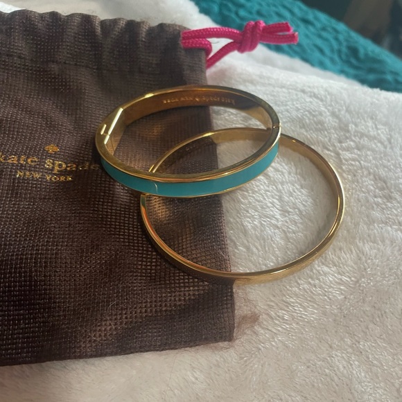 Kate Spate Bracelet Bangle Set♠️Gold and Turquoise - Picture 3 of 9